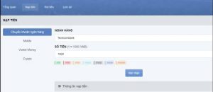 Để nạp tiền thành công qua nhà băng, hội viên bắt buộc phải có 1 tài khoản ngân hàng chính chủ