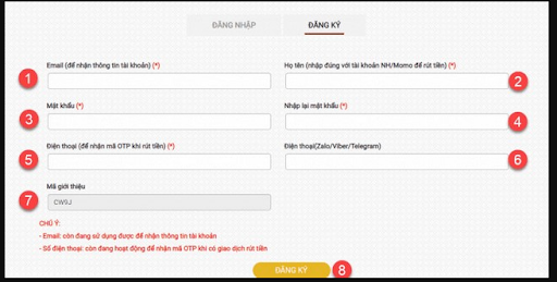 Điền thông tin vào biểu mẫu cần trung thực, đầy đủ