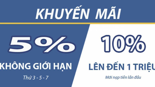 Nhà cái sẽ tặng từ 5-10% giá trị thẻ nạp khi hội viên thân thiết